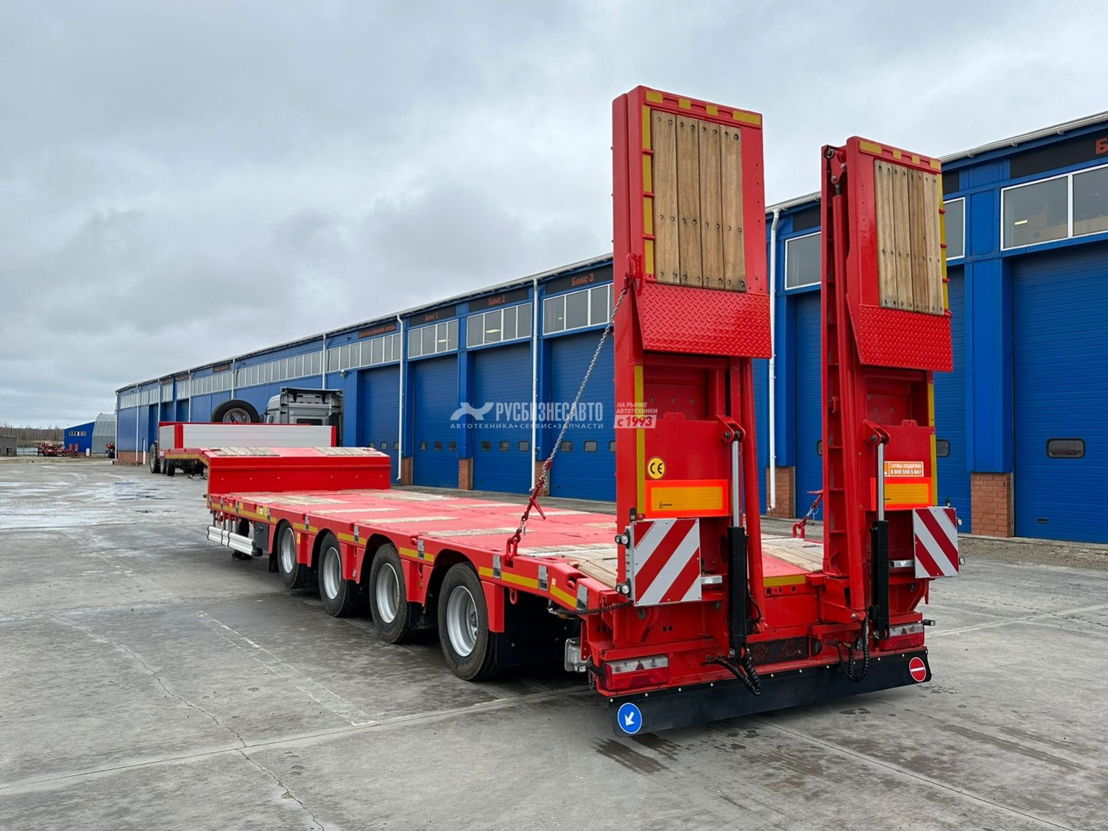 Kassbohrer LOWBED (ISO PAKCS), П/п трал раздвижной, 4 оси, г/п 50т. 10 градусов аппарели — новая техника в лизинг