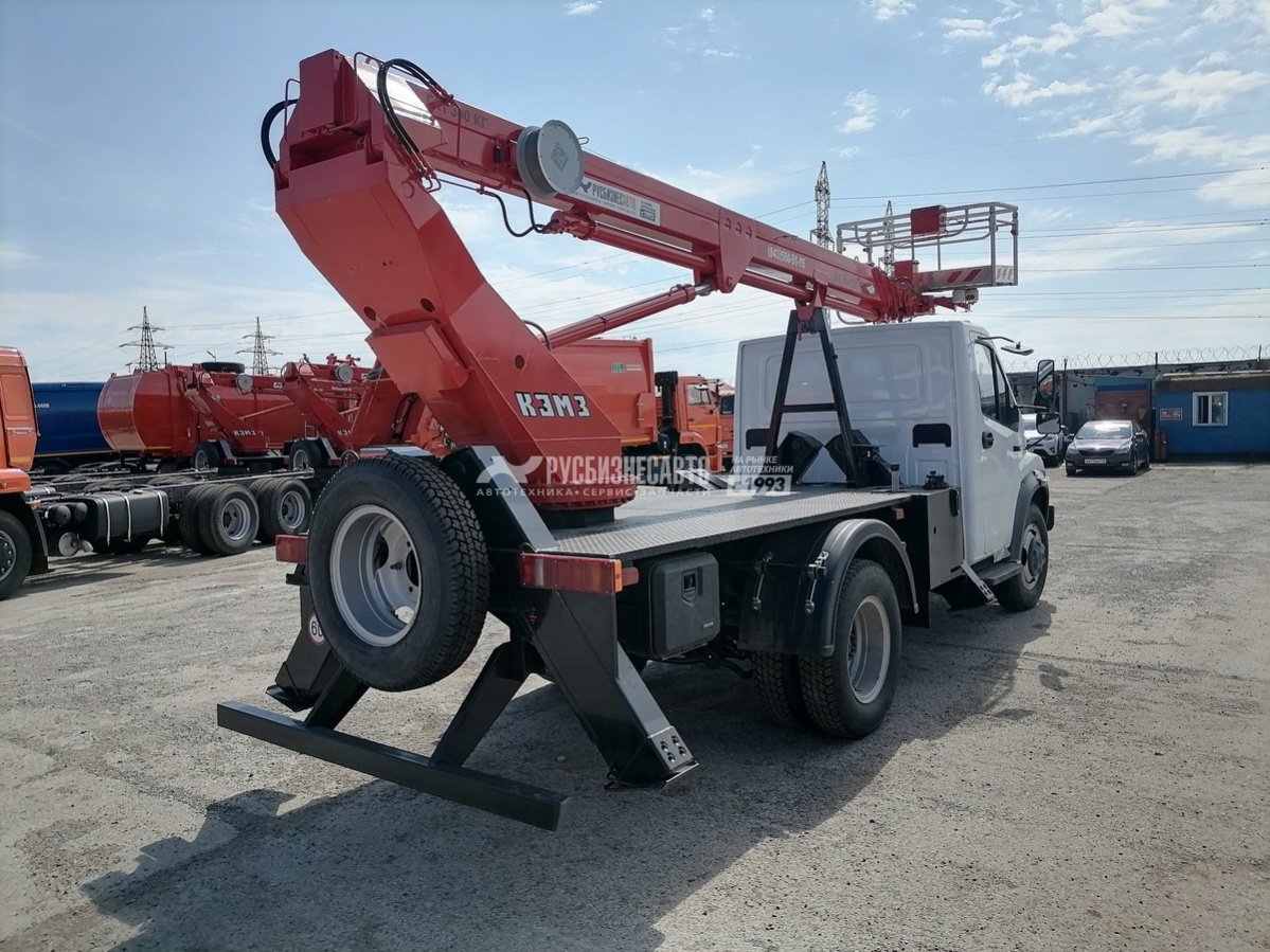 АГП КЭМЗ ТА-22 на шасси ГАЗ-C41R13 (Евро-5, 4х2), однорядка, стрела вперед — новая техника в лизинг