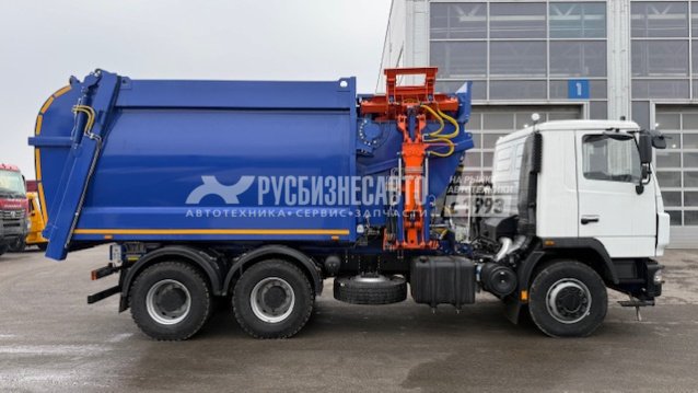 МКМ-50-22 на шасси МАЗ 631226-585-042, мусоровоз, 22м3, бок. загрузка, МАЯТНИК, унив. захват — новая техника в лизинг