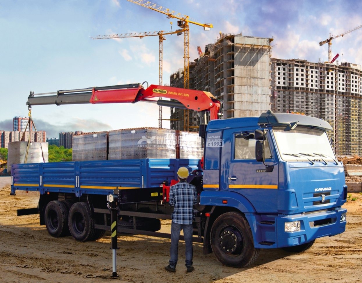 КМУ КАМАЗ 65117-3010-48 (Евро-5) + Инман ИМ-150N нижн.упр. + борт сталь 6,8м. — новая техника в лизинг