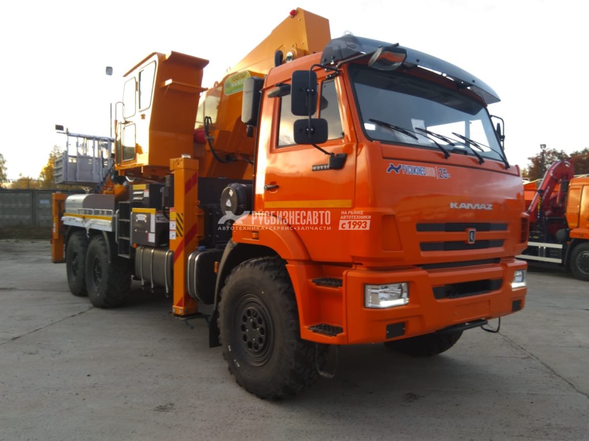 АГП HANSIN 45м.высота, 400кг. г/п на КАМАЗ 43118-3027-48 (без спалки), стрела назад — новая техника в лизинг