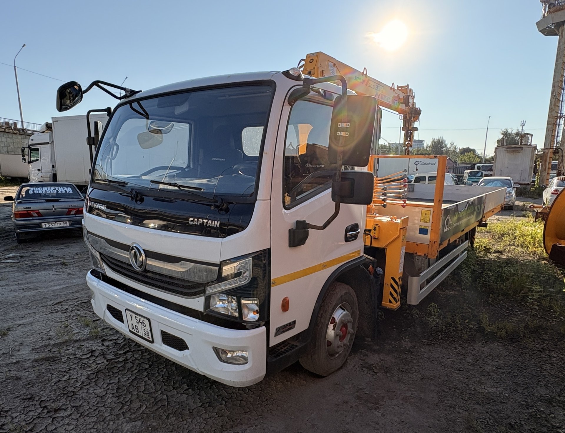 РУСКОМТРАНС DFA* на шасси Dongfeng C80 4x2 Бортовой с КМУ — Пенза