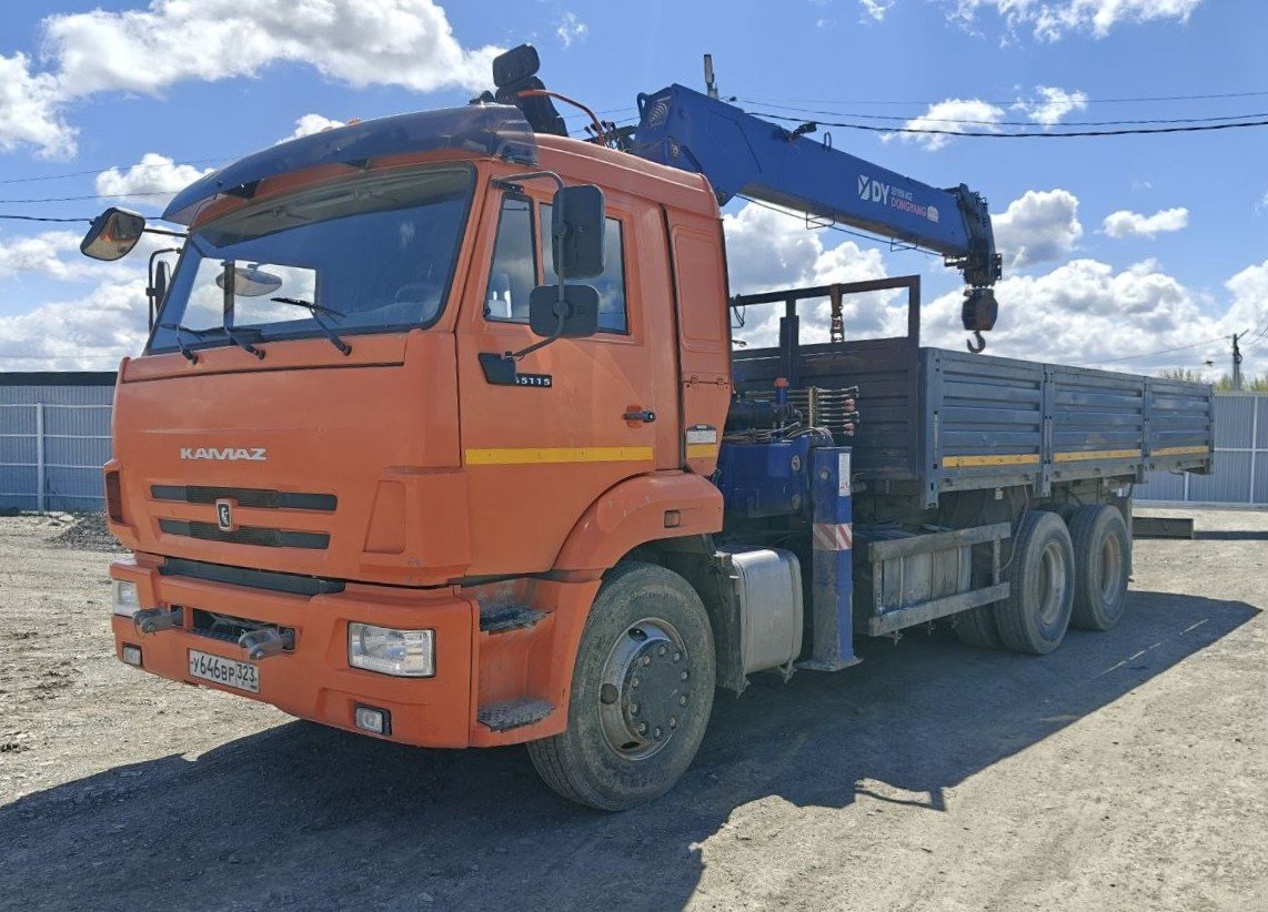 КАМАЗ 65115 6x4 Бортовой с КМУ — Ростов-на-Дону