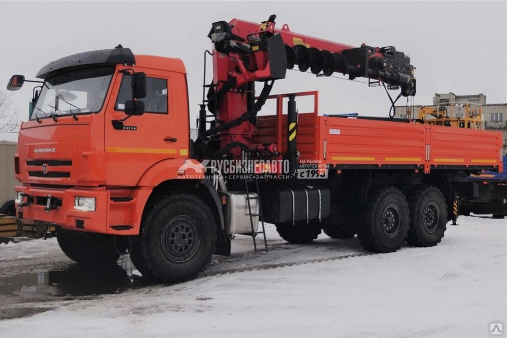 КМУ КАМАЗ 43118-73094-50 (Евро-5) + ИНМАН ИТ-200 + борт 6,2м. + бур 350мм. (без спальника) — новая техника в лизинг