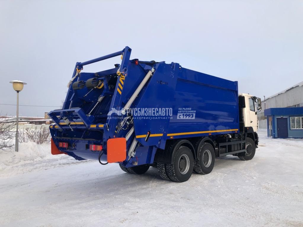 МКЗ-50-22 на шасси FAW 3250 (6х4) база 4300мм, мусоровоз 22м3 задн. загрузка, портал — новая техника в лизинг