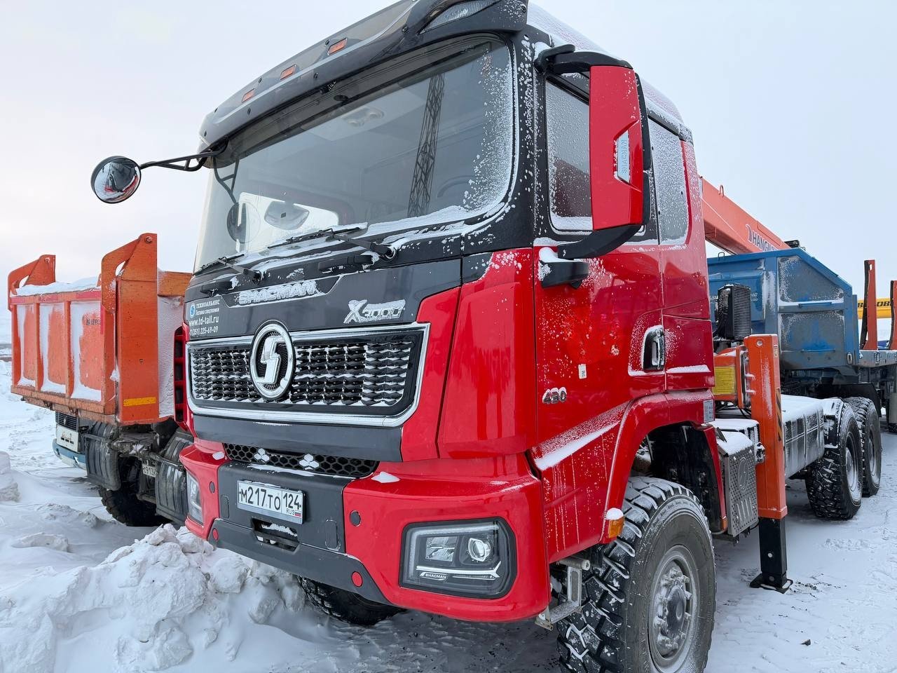 ТКТД 5347 на шасси Shacman SX4258 6x6 Седельный тягач с КМУ — Норильск
