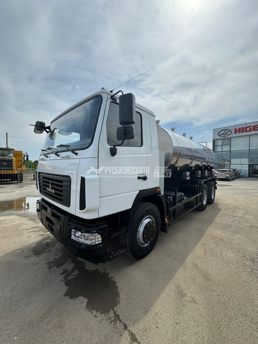 АЦ пищевая МАЗ-6312C9 (14 м3, 4 отс, нерж/нерж, система мойки, насос СВН-80) — новая техника в лизинг