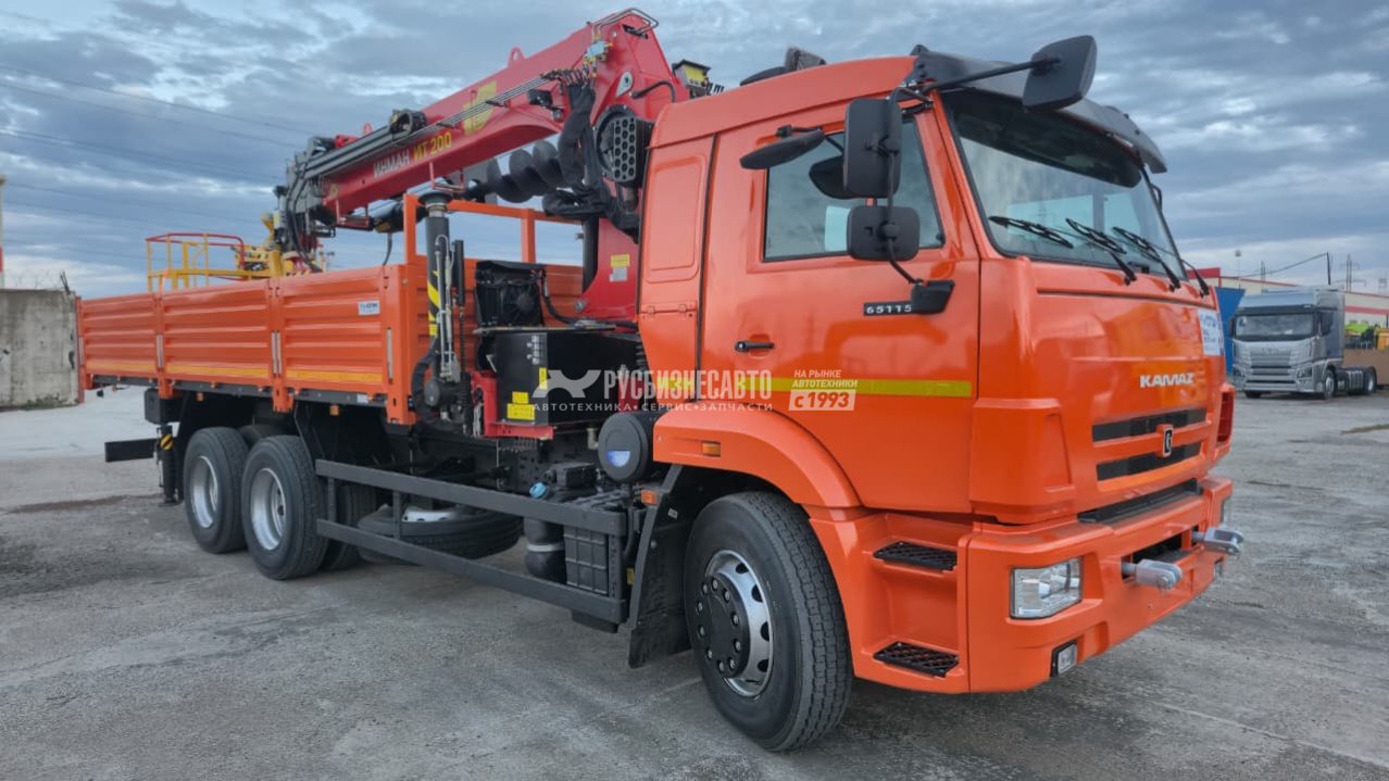 КМУ КАМАЗ 65115-3094-48 (Евро-5) + ИНМАН ИТ-200 + бур 400мм. + борт сталь 6,6м. СПМ — новая техника в лизинг