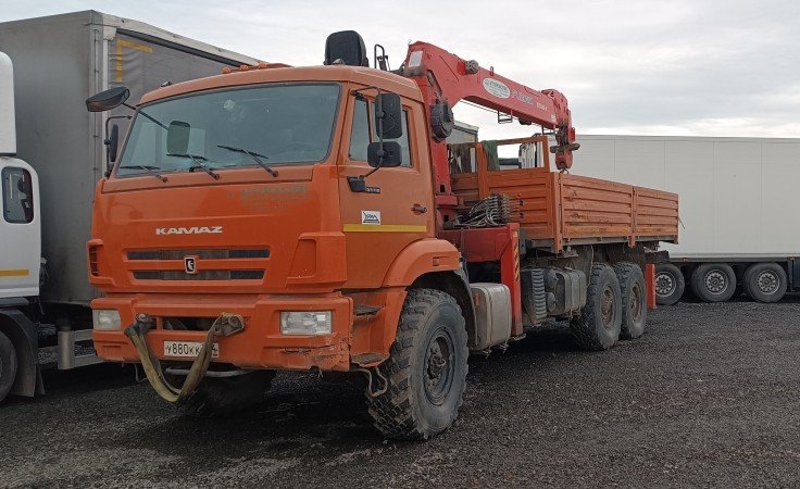 АГРОПРОМСЕРВИС 4382* на шасси Камаз 43118 6x6 Бортовой с КМУ — Челябинск