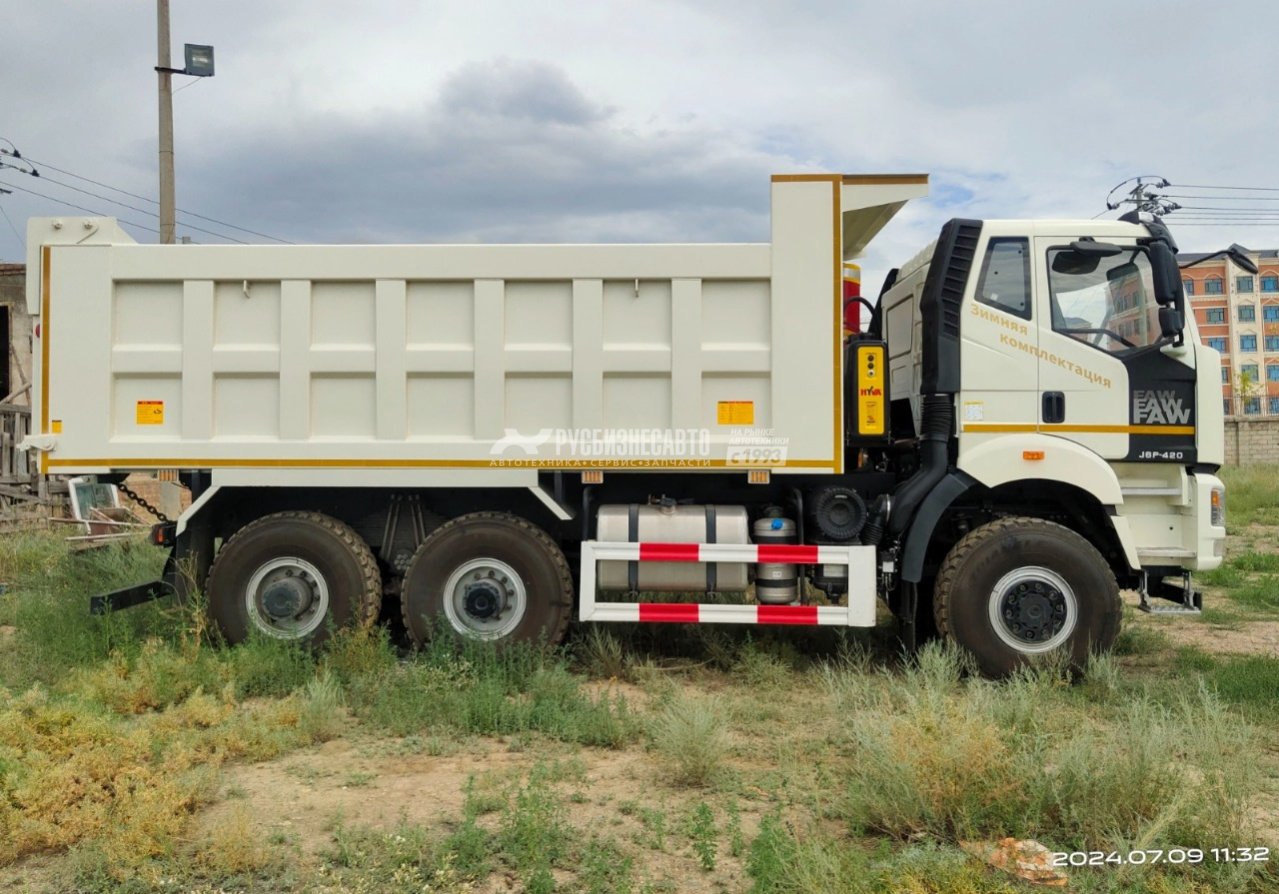 FAW Самосвал J6P NEW 6x6 c П-образным кузовом 20 м3 и односкатной ошиновкой — новая техника в лизинг