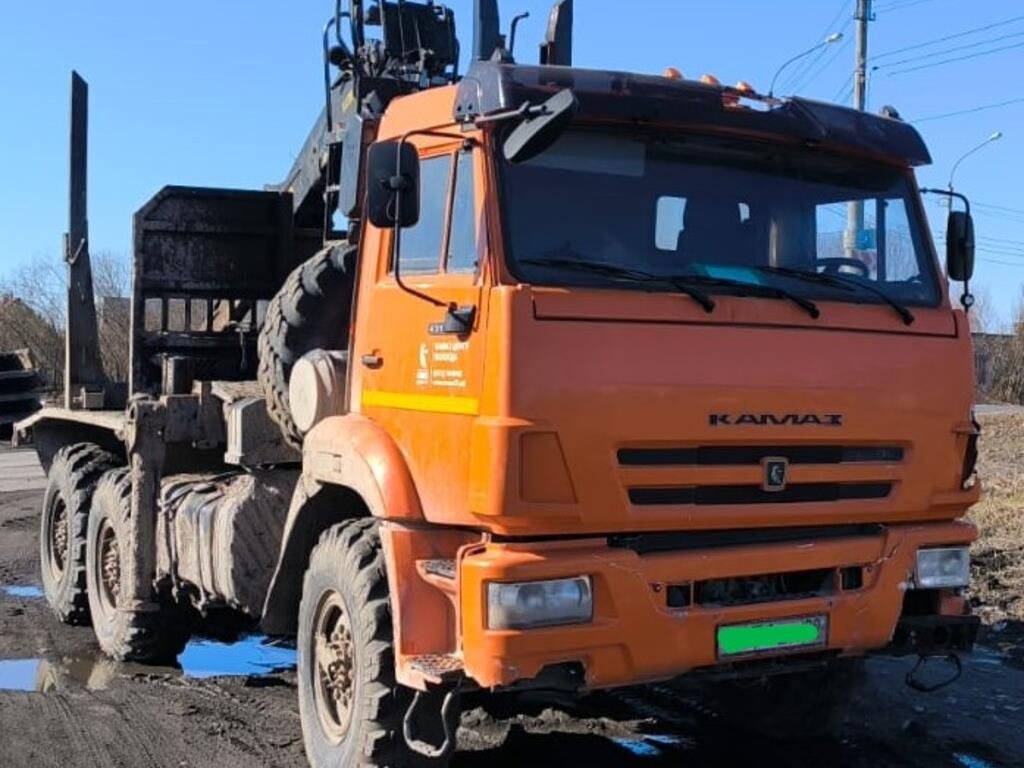 КАМАЗ 659123, лесовоз с КМУ — Санкт-Петербург